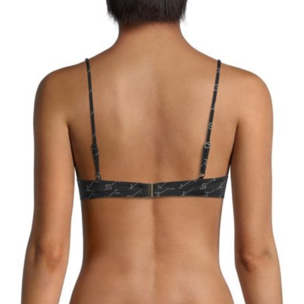 Stella McCartney Black and White Logo Triangle Bikini Top | NWT Size L - Picture 3 of 12